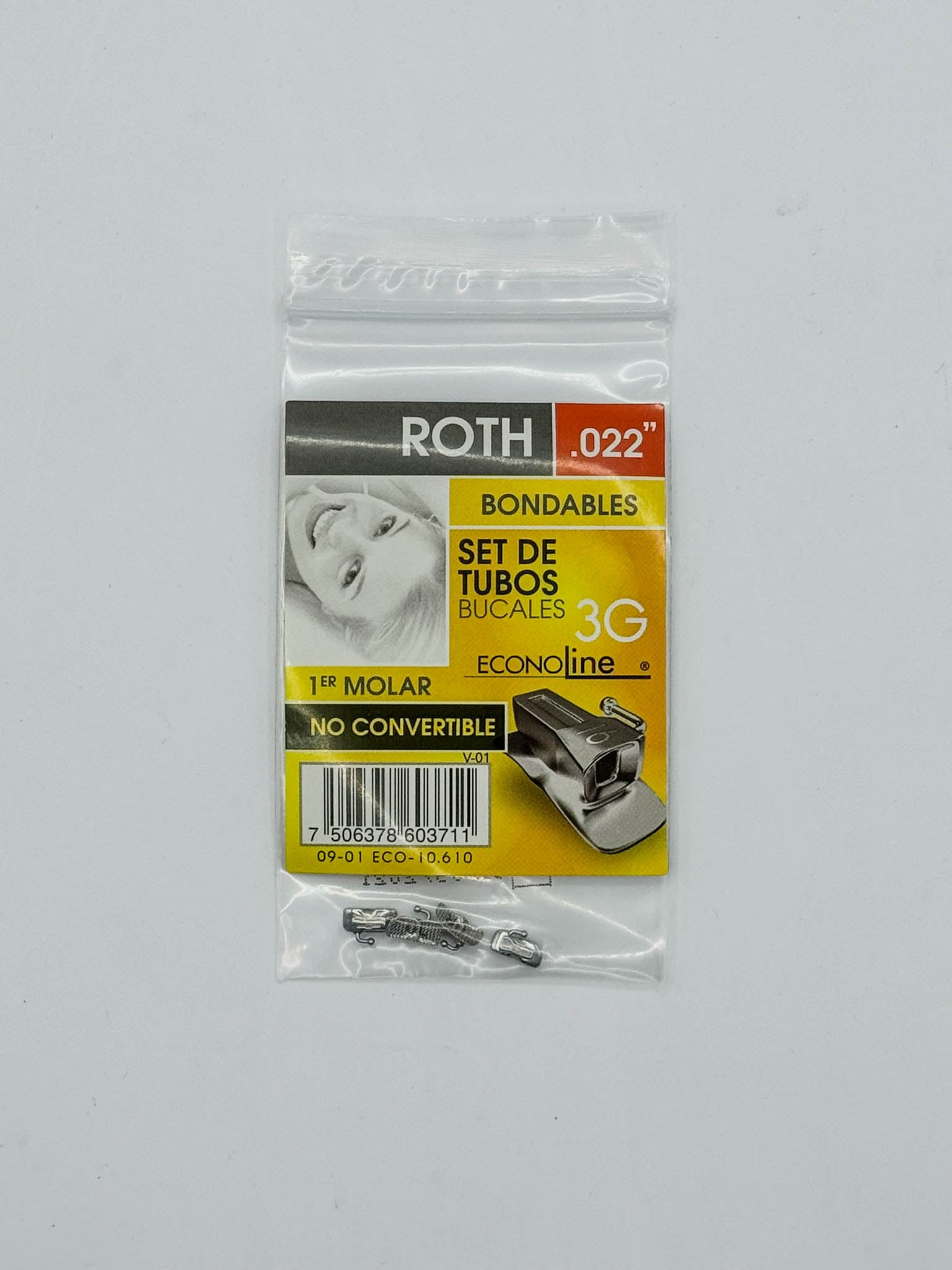 Set tubos econoline roth  bond. 1er molar no convertible sencillos