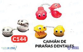 Caiman o porta toalla de pirañas dentales