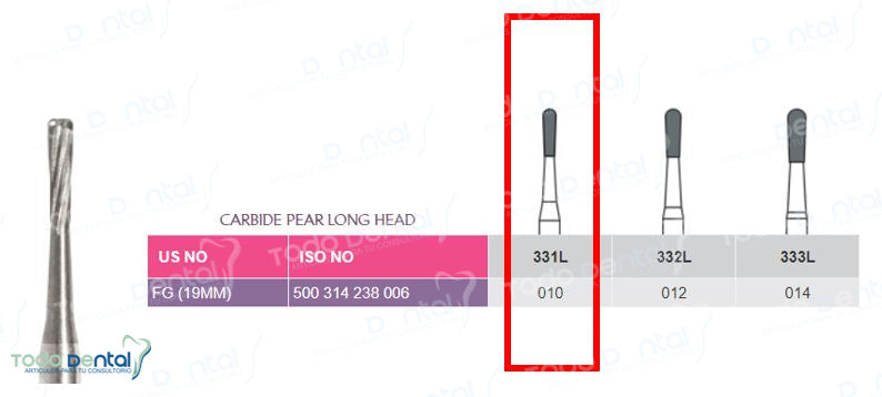 Fresa de carburo fg Prima Dental