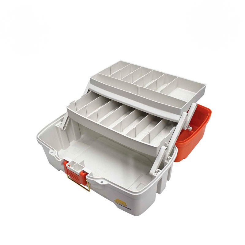 Caja plano 2 charolas 6202 naranja/blanco 14.25x8.5x7.75