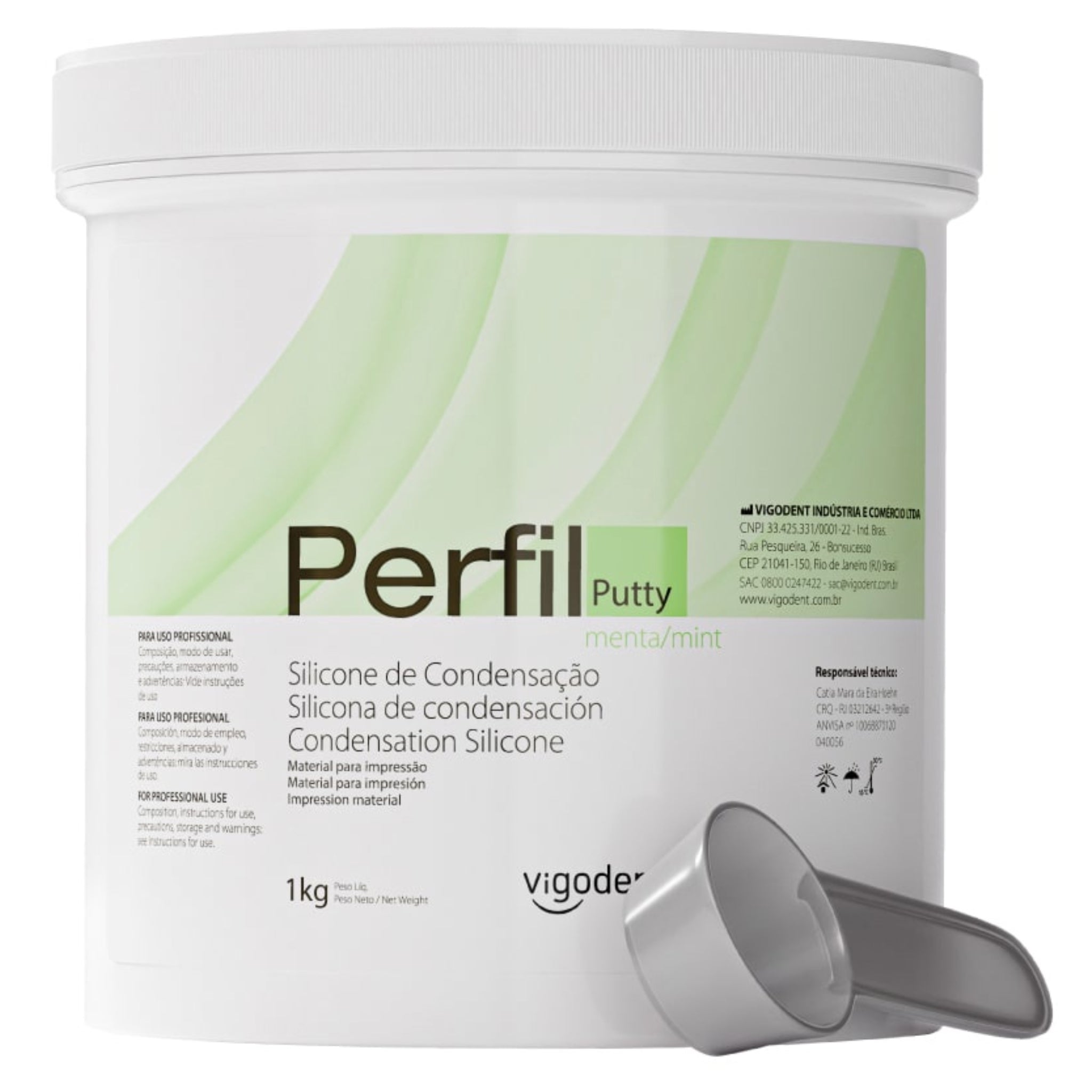 Perfil putty - material de impresion por condensacion masilla menta bote 1kg