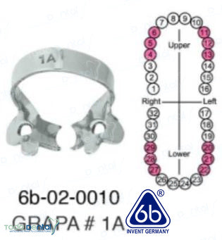 Grapa p/ dique de hule 6B Invent