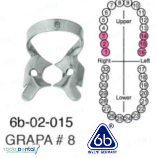 Grapa p/ dique de hule 6B Invent