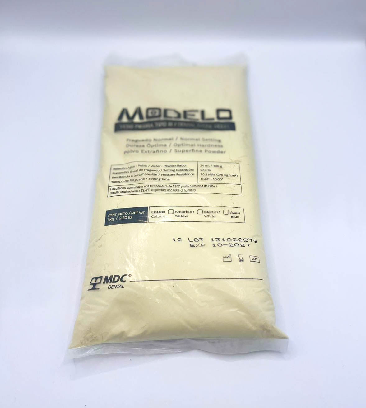 Yeso modelo normal amarillo 1 kg