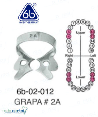 Grapa p/ dique de hule 6B Invent