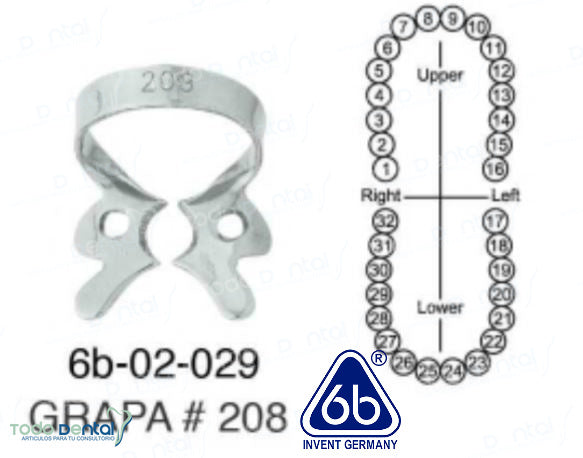 Grapa p/ dique de hule 6B Invent