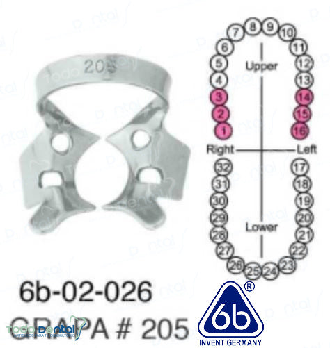 Grapa p/ dique de hule 6B Invent