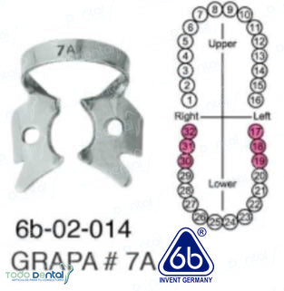 Grapa p/ dique de hule 6B Invent