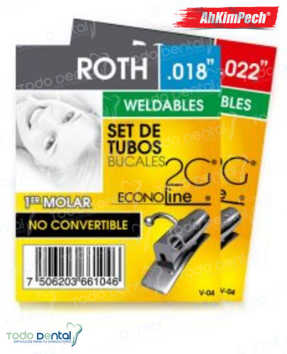 Set tubos econoline roth  bond. 1er molar no convertible sencillos