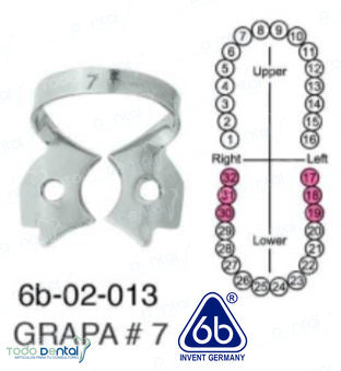 Grapa p/ dique de hule 6B Invent