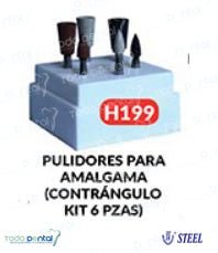 Pulidores para amalgama de contrangulo (kit 6 pzas.)