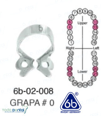 Grapa p/ dique de hule 6B Invent