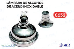 Lampara de alcohol de acero inoxidable