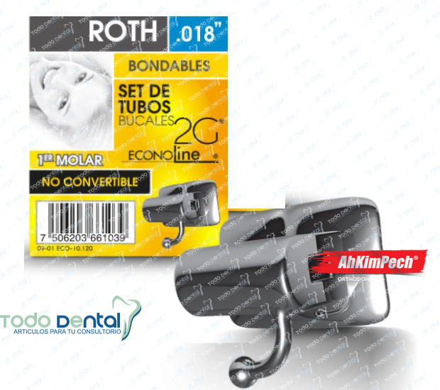 Set tubos econoline roth  bond. 1er molar no convertible sencillos