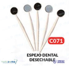 Espejo dental desechable