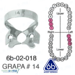 Grapa p/ dique de hule 6B Invent