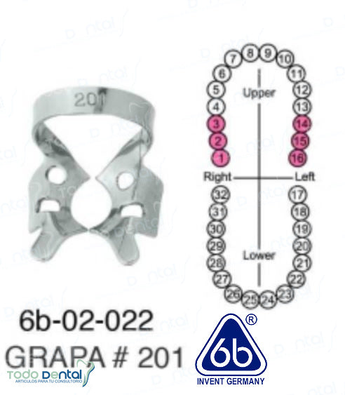 Grapa p/ dique de hule 6B Invent