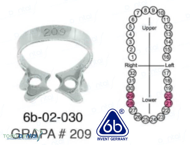 Grapa p/ dique de hule 6B Invent