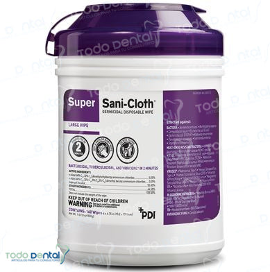 Sani-cloth morado super bote c/160 toallitas