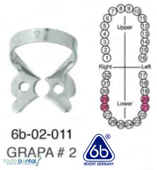 Grapa p/ dique de hule 6B Invent