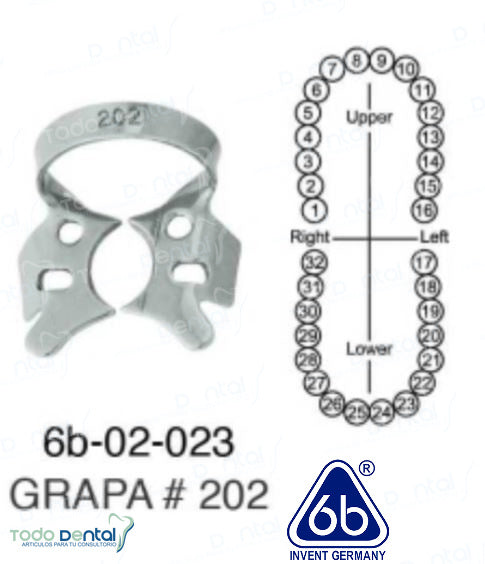 Grapa p/ dique de hule 6B Invent